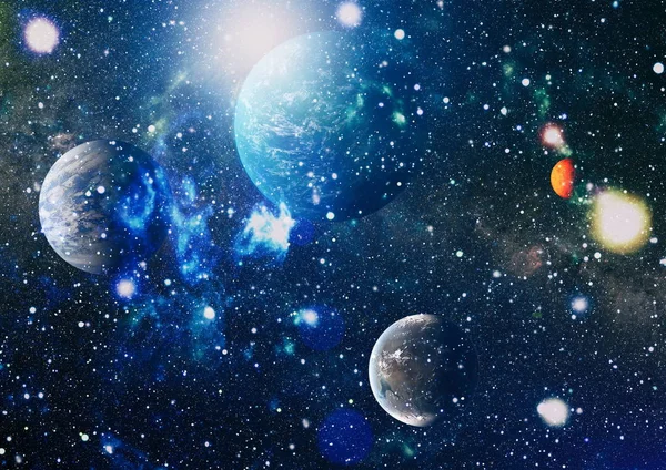 Небольшая часть бесконечного звездного поля пространства во Вселенной. Blue Stanfield - Элементы этого изображения предоставлены НАСА — стоковое фото