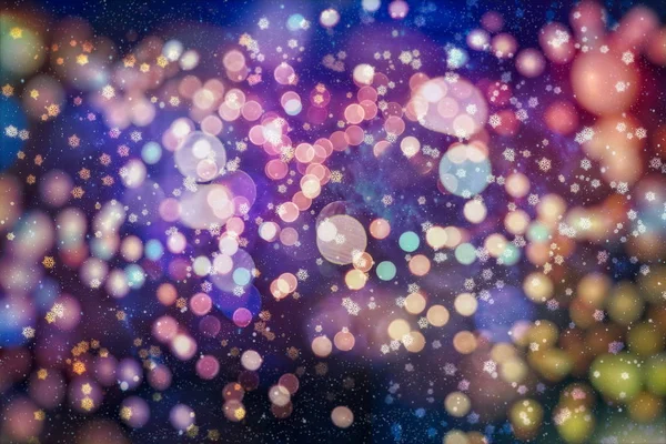 Bokeh desfocado fundo de luz, Natal e feriados de Ano Novo fundo — Fotografia de Stock