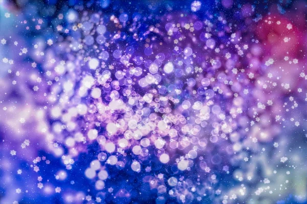 Fondo de luz de Navidad. Fondo brillante de vacaciones. Fondo desenfocado con estrellas parpadeantes. Bokeh borrosa. —  Fotos de Stock