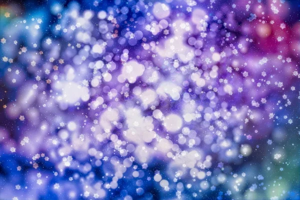 Fundo de luz de Natal. Fundo brilhante de férias. Contexto desfocado com estrelas cintilantes. Bokeh desfocado. — Fotografia de Stock