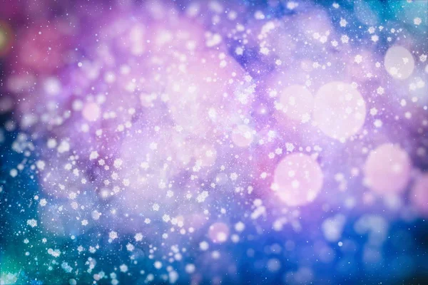 Luz abstrato fundo de Natal com flocos de neve e estrelas — Fotografia de Stock