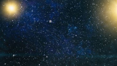 Evrendeki Samanyolu galaksisinin ve uzay tozunun merkezi, Yıldızlarla Gece yıldızlı gökyüzü