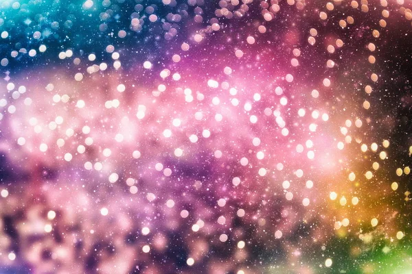 Christmas light background. Holiday glowing backdrop. Defocused Background With Blinking Stars. Blurred Bokeh. — Stock Photo, Image