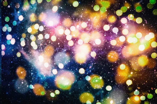 Abstrakti tausta hämärtynyt keltainen valot bokeh vaikutus, uusi vuosi — kuvapankkivalokuva