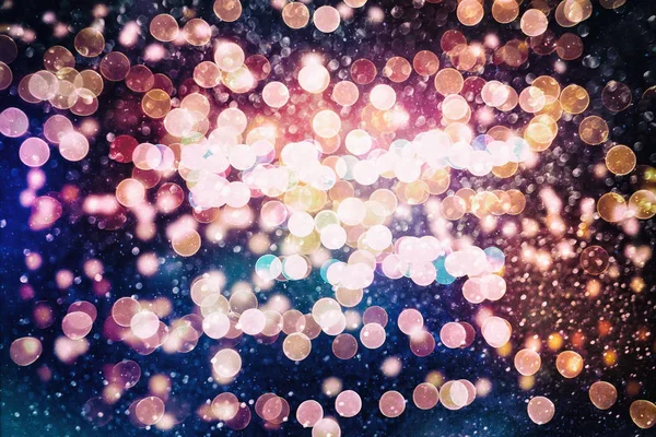 Sfondo astratto di luci gialle sfocate con effetto bokeh, nuovo anno — Foto Stock