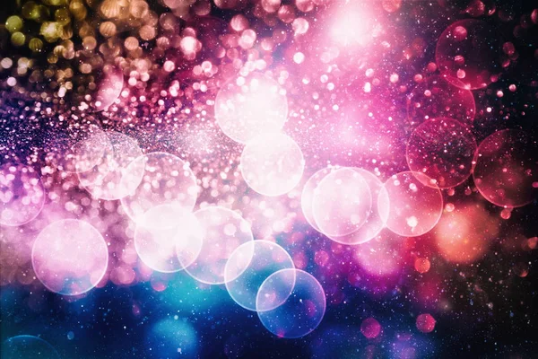 Fondo abstracto de luces amarillas borrosas con efecto bokeh, año nuevo —  Fotos de Stock