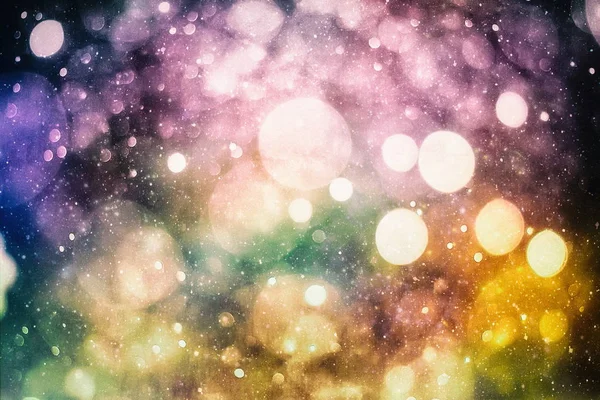 Fondo abstracto de luces amarillas borrosas con efecto bokeh, año nuevo —  Fotos de Stock