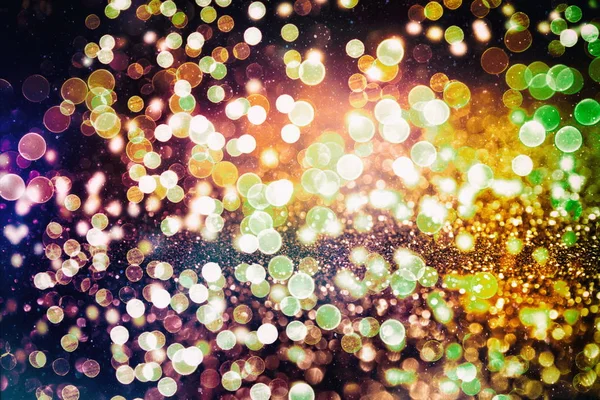 Astratto sfondo luce celebrazione con luci d'oro sfocati per Natale, Capodanno, Vacanza, partito — Foto Stock