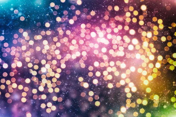 Fondo de luz de Navidad. Fondo brillante de vacaciones. Fondo desenfocado con estrellas parpadeantes. Bokeh borrosa. —  Fotos de Stock