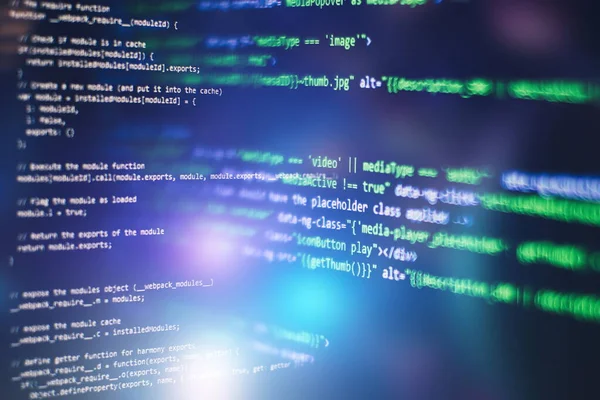 Nauwe Ontwikkeling Van Programmeer Coderingstechnologieën Ontwikkelaar Werkt Aan Websites Codes — Stockfoto