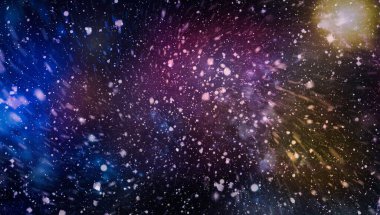 Uzayda bir nebula. Derin uzayın sırları.