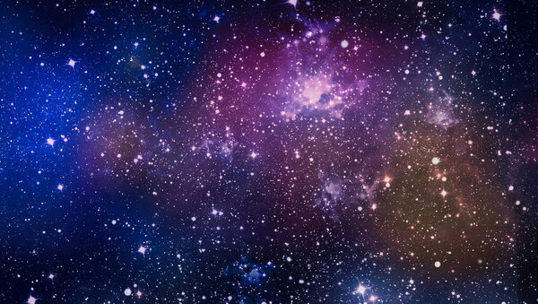 Space background with nebula and stars. Night Sky and Milky Way