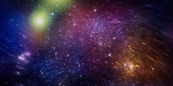 Panoramatický Pohled Hlubokého Vesmíru — Stock fotografie