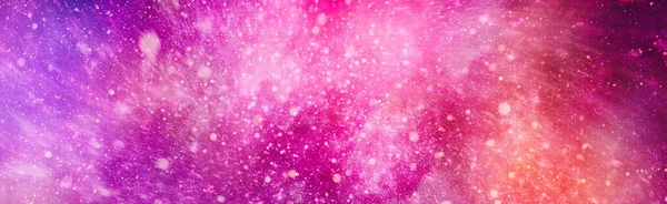 深い空間にある渦巻銀河 自由空間にある惑星と銀河の星 色の星雲と宇宙の星団 — ストック写真