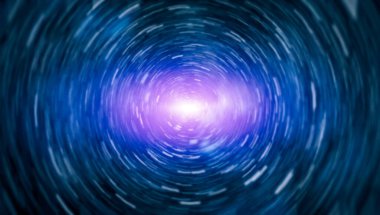 Siber Gelecek Hızı Odaklama Grafiği. Arkaplan Işını Bulanık Fişeği. Özet Işık Hızlı Gece Arkaplanı. Modern Parlak Renk Sihri