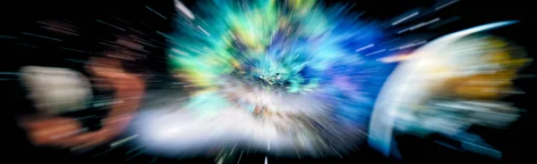 Earth Space High Quality Space Background Explosion Supernova Bright Star — Stock Photo, Image
