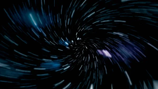 Аннотация Движения Искривления Гиперпространства Синей Звездной Тропе — стоковое фото