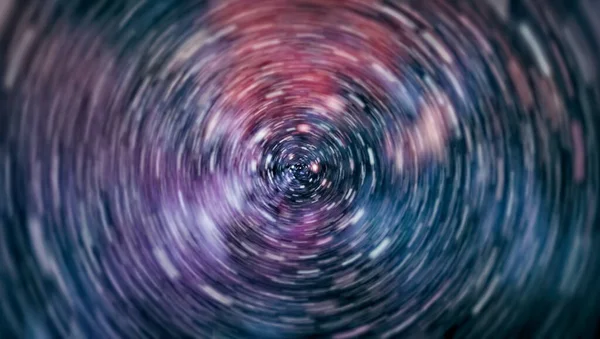 Espaço Viajando Velocidade Luz Abstract Warp Hyperspace Motion Blue Star — Fotografia de Stock