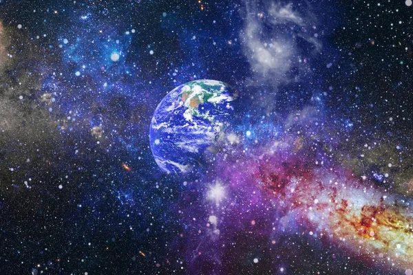 Jorden Och Galaxer Rymden Science Fiction Konst Delar Denna Bild — Stockfoto