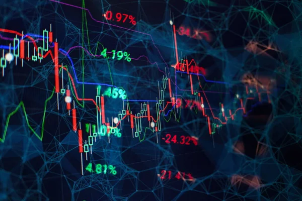 Abstrakt Bakgrund Med Diagram Diagram Finansiering Affärsidé Ekonomisk Graf Med — Stockfoto