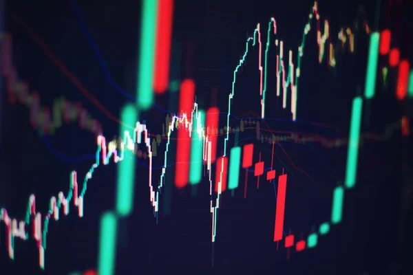 チャートやグラフから分析したデータは 取引市場での結果を見つけるために 財務統計を分析し 市場データを分析するための作業セット — ストック写真