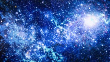 Parlak arkaplanda kozmik sis bulutları. Bu görüntünün elementleri NASA tarafından desteklenmektedir