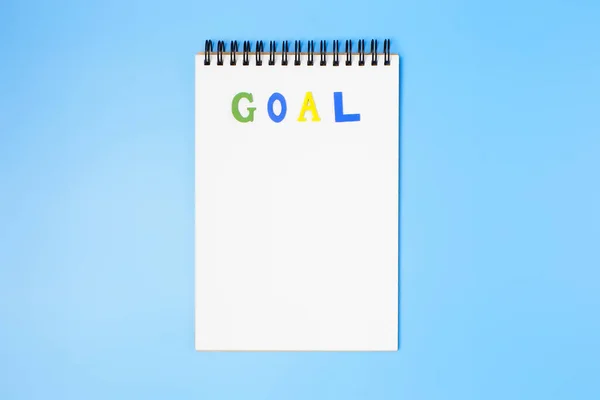 Goal Plan Action Text Notepad Office Accessories Business Motivation Inspiration — Stock Photo, Image