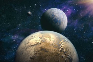 Derin uzay. Yüksek çözünürlüklü yıldız alanı. Yıldızlı uzay arka plan dokusu. Renkli Yıldızlı Gece Gökyüzü Dış Uzay arkaplanı