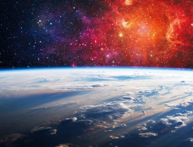 Derin uzay. Yüksek çözünürlüklü bilim kurgu fantezisi duvar kağıdı için idealdir. Bu görüntünün elementleri NASA tarafından desteklenmektedir