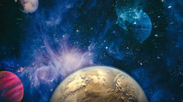 Deep space. High definition star field background . Starry outer space background texture . Colorful Starry Night Sky Outer Space background