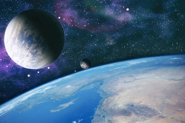 Yıldız tozu ve parlayan yıldızlı derin uzay arkaplanı. Samanyolu kozmik arka planı. Yıldız tozu ve peri tozu parlayan uzay arkaplanı. NASA tarafından döşenmiş elementler