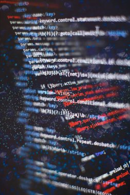 Programlama ve kodlama teknolojileri geliştiriyoruz. Ofiste web siteleri kodları üzerinde çalışan geliştirici.