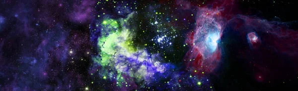 Yıldız Kümesi Nebula Uzayda Bir Bulut Soyut Astronomik Galaksi Görüntünün — Stok fotoğraf