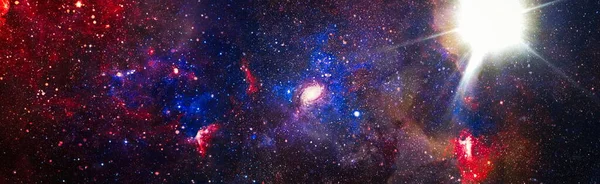 Stjärnkluster Och Nebulosa Ett Moln Rymden Abstrakt Astronomisk Galax Delar — Stockfoto