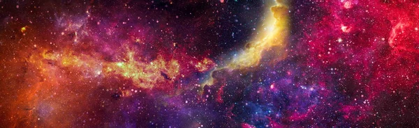 Otroligt Vacker Galax Yttre Rymden Nebulosakväll Stjärnhimmel Regnbågens Färger Flerfärgad — Stockfoto