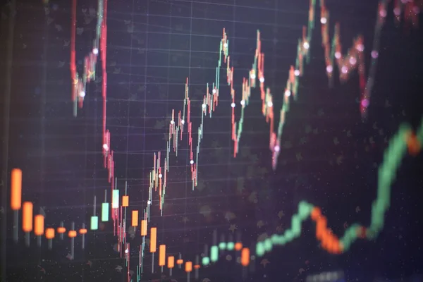 Графічна Голограма Мінімалістичним Внутрішнім Фоном Кабінету Фінансовий Ринок Інвестиційна Концепція — стокове фото
