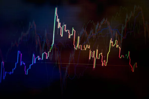 Candle stick graph chart of stock market investment trading, monotone color, Bullish point, Bearish point. trend of graph.