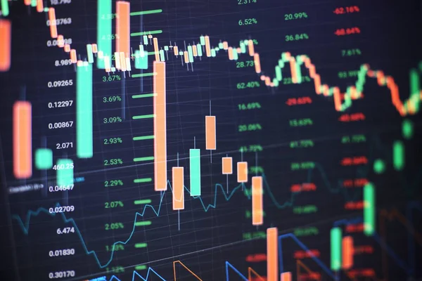 Mum Çubuğu Grafiği Borsa Yatırım Ticareti Monoton Renk Bullish Point — Stok fotoğraf