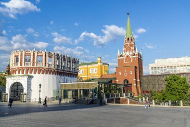 Moscow, Rusya Federasyonu - 13 Mayıs 2018 Kremlin Panoraması.
