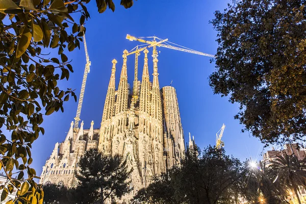 Mimar Antonio Gaudi, Katalonya, Barcelona İspanya - 16 Mayıs 2018 tarafından da La Sagrada Familia Katedrali.