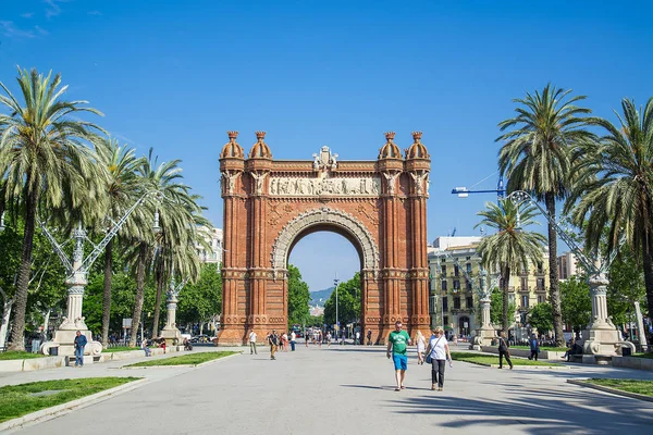 Arco Del Triunfo Barcelona Triumph Arch Hiszpania Maja 2018 — Zdjęcie stockowe