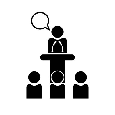 Konferans simgesi. Vektör çizim.