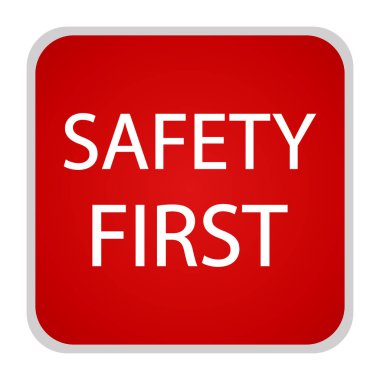 afety ilk simgesi. Internet düğme. Vektör çizim.