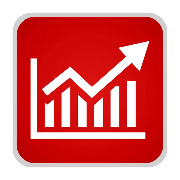 Vector Growing Graph Icon — Stock Vector