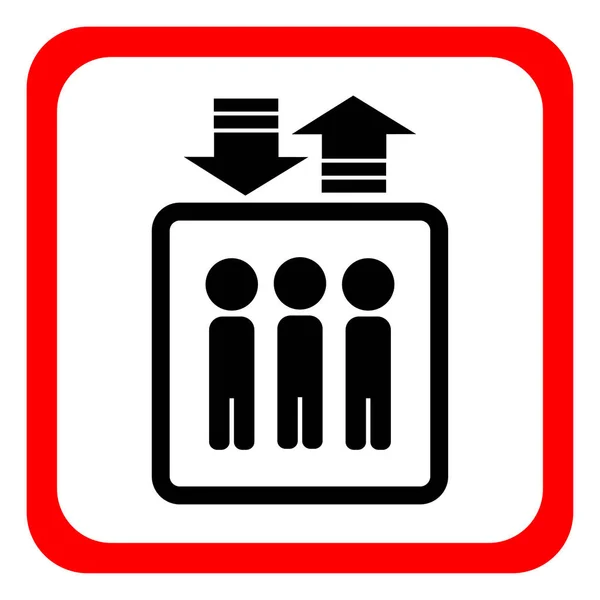 Het Pictogram Van Lift Het Pictogram Van Lift Vectorillustratie — Stockvector