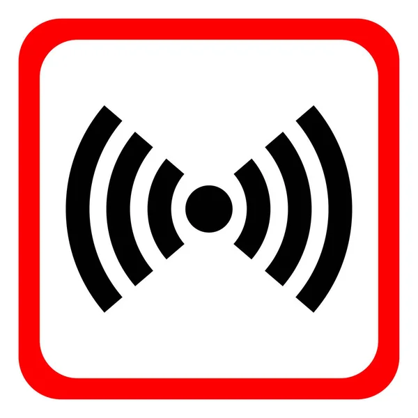 Wifi 红色被隔绝在白色背景 矢量图 白色现代网络矢量设计与智能手机图标 — 图库矢量图片