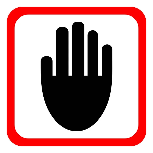 Stop Sign Hand Icon Sign Prohibited Activities Vector Illustration — Stock Vector