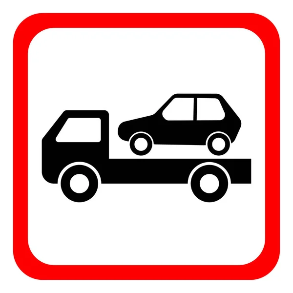 Auto Abschleppwagen Vektor Illustration Auf Weißem Hintergrund — Stockvektor