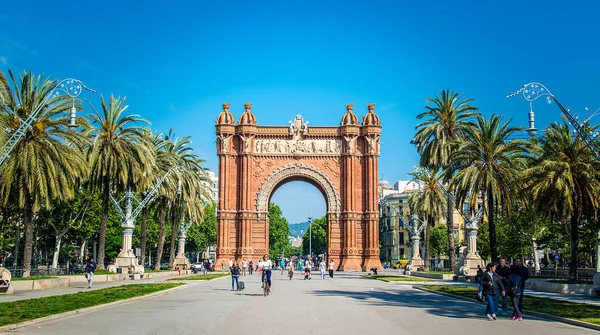 Arco Del Triunfo Barcelona Triumph Arch Hiszpania Maja 2018 — Zdjęcie stockowe