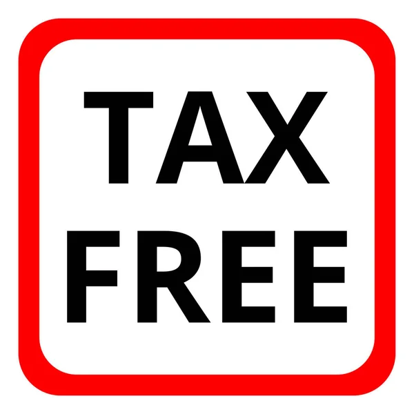 Icono Rojo Libre Impuestos Ilustración Vectorial — Vector de stock